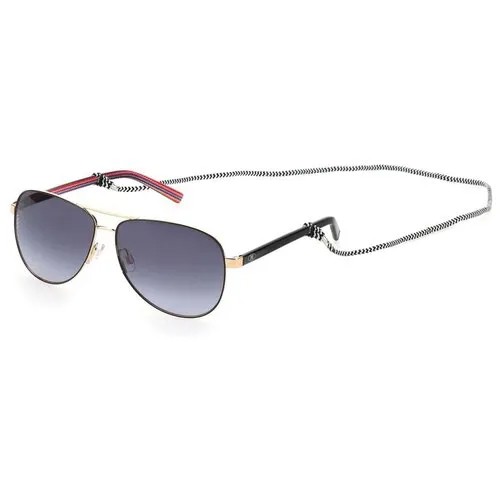 Солнцезащитные очки Missoni, авиаторы, оправа: металл, для женщин, черный