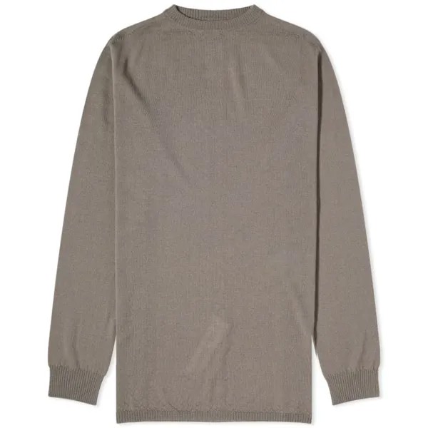 Джемпер Rick Owens Oversized Round Knit, серо-коричневый