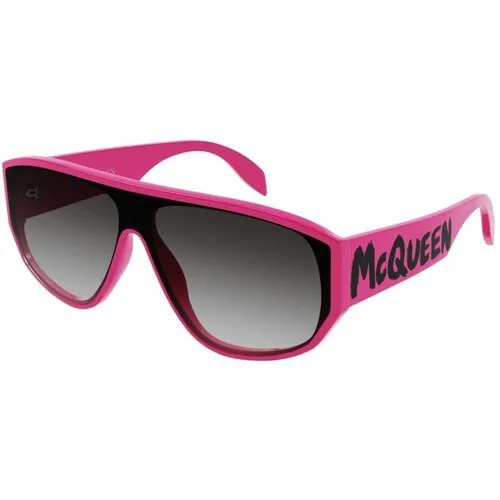 Солнцезащитные очки Alexander McQueen, черный, розовый