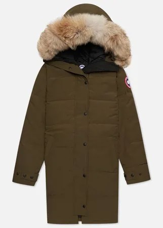 Женская куртка парка Canada Goose Shelburne, цвет оливковый, размер XS