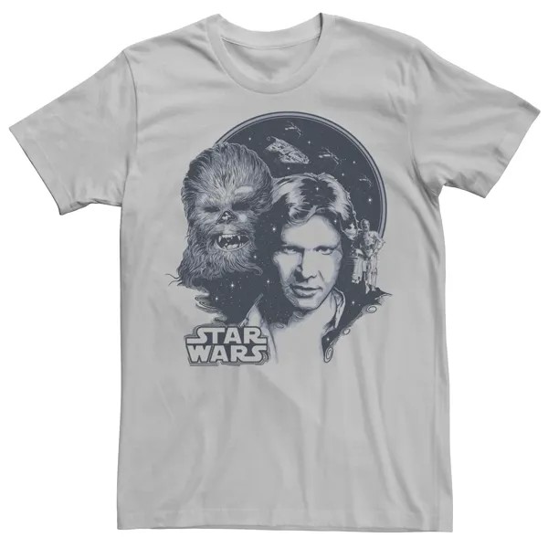 Мужская футболка в стиле ретро с графическим логотипом Group Shot Star Wars