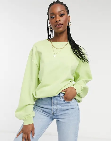 Свободный свитшот лаймового цвета Levi's-Зеленый цвет