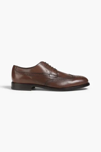 Кожаные броги Tod'S, темно коричневый