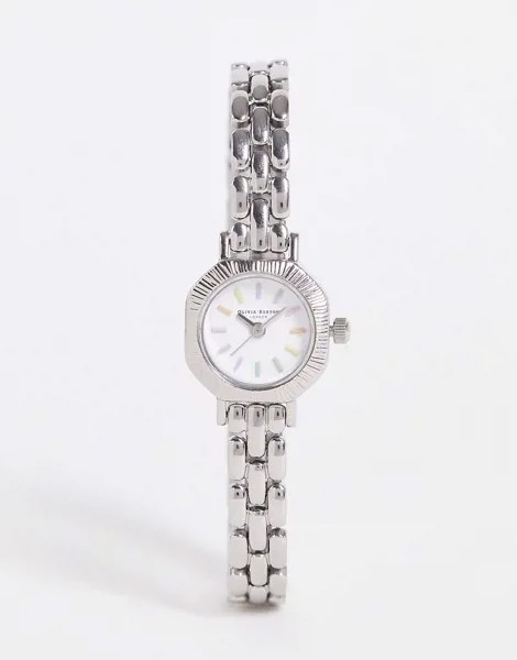 Серебристые наручные часы-браслет с узким ремешком Olivia Burton-Разноцветный
