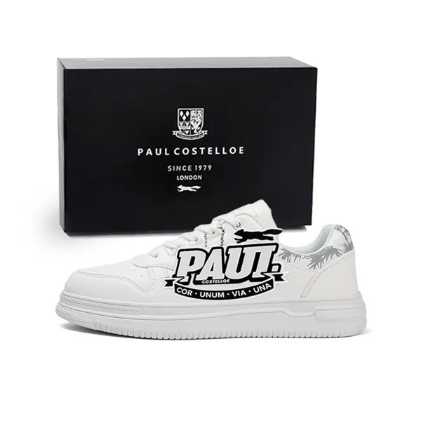Кроссовки PAUL COSTELLOE Skateboarding Shoes Unisex Low-top White, белый