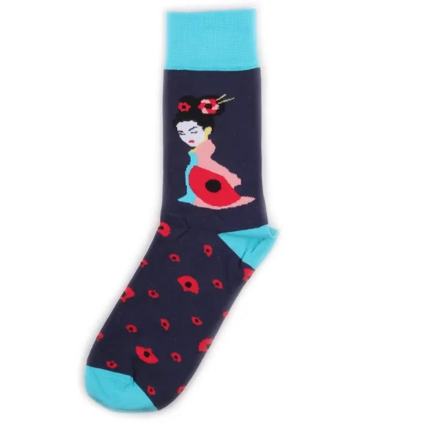 Носки унисекс Sammy icon BH_GeishaNavyBlue разноцветные 39-41