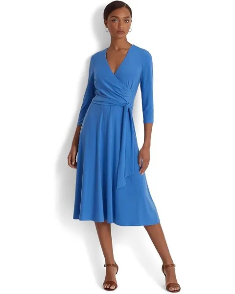 Платье LAUREN Ralph Lauren Jersey-Matte Midi, синий