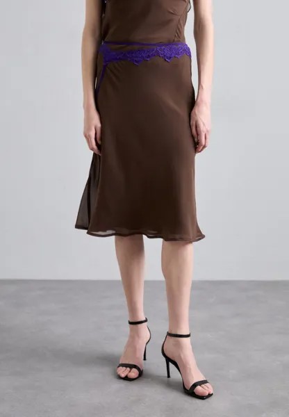 Юбка-колокольчик Double Layer Skirt Vaillant, темно коричневый