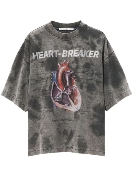 Alexander Wang футболка Heartbreaker с графичным принтом, серый