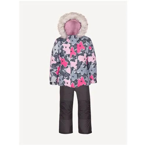 Комплект для девочки (куртка, полукомбинезон), Gusti, GW21GS472-CHARCOAL, размер 3/98