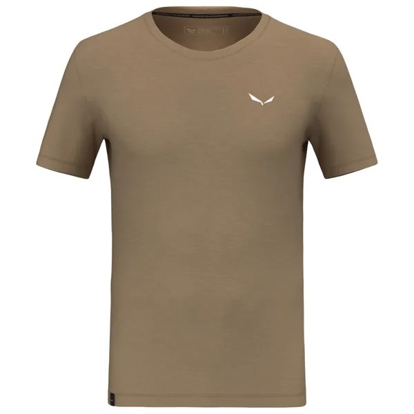 Рубашка из мериноса Salewa Eagle Minilogo Alpine Merino T Shirt, цвет Quicksand