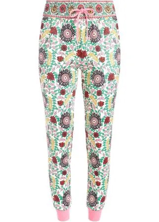 Alice+Olivia укороченные спортивные брюки с цветочным принтом