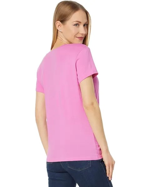 Футболка U.S. POLO ASSN. USPA Stud V-Neck Graphic Tee, цвет Pink Pizazz