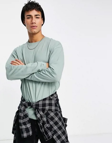 Зеленый oversized-лонгслив New Look-Зеленый цвет