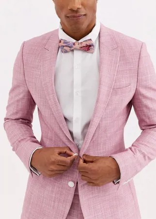Розовый галстук-бабочка с цветочным принтом Moss London