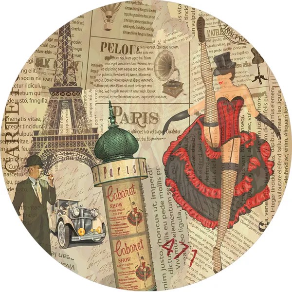 Парео женское JoyArty Кабаре Paris бежевое, 150x150 см