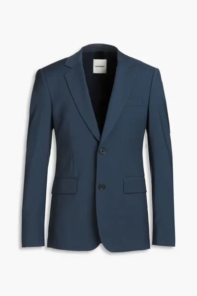 Шерстяной пиджак Sandro, цвет Storm blue