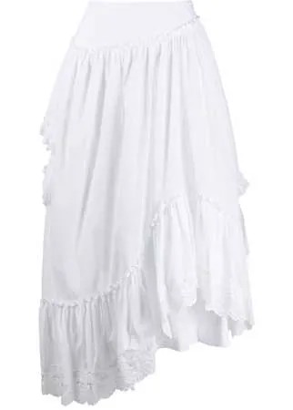 Simone Rocha юбка асимметричного кроя с оборками