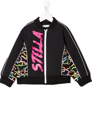 Stella McCartney Kids куртка-бомбер с логотипом