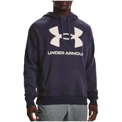 Худи Under Armour Rival Fleece Big Logo, размер XXL, белый, мультиколор