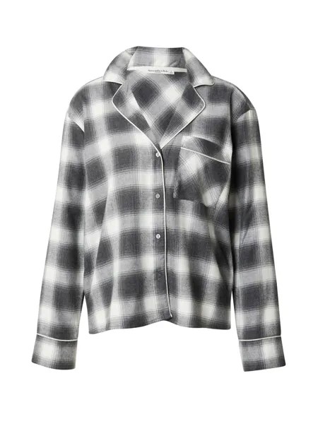 Пижамная рубашка Abercrombie & Fitch, серый/темно-серый