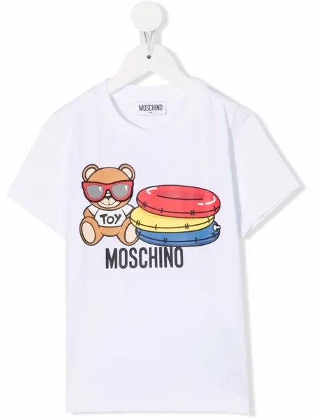Moschino Kids teddy bear-print short-sleeved T-shirt