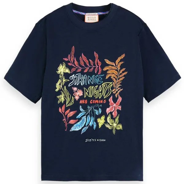 Футболка Scotch & Soda Strange Nights Relaxed Fit, синий