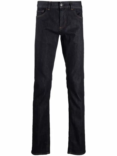 Canali джинсы скинни с пятью карманами