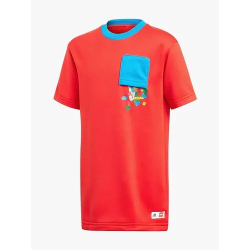 Футболка adidas, размер 128, красный