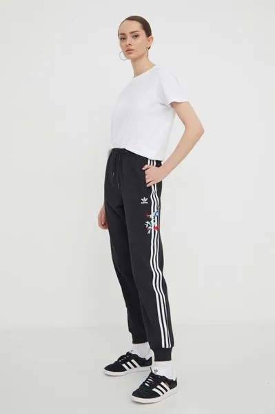 Спортивные брюки из хлопка adidas Originals, черный