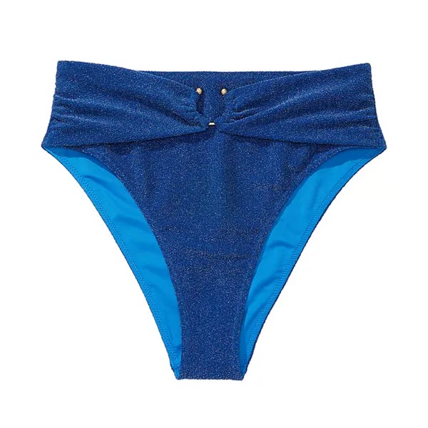 Плавки бикини Victoria's Secret Swim Shimmer High-Waist Cheeky, синий