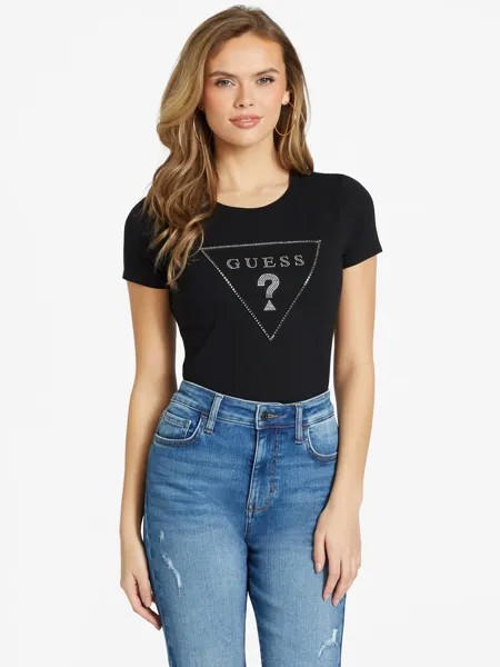 Треугольная футболка Carlee Guess Factory, черный
