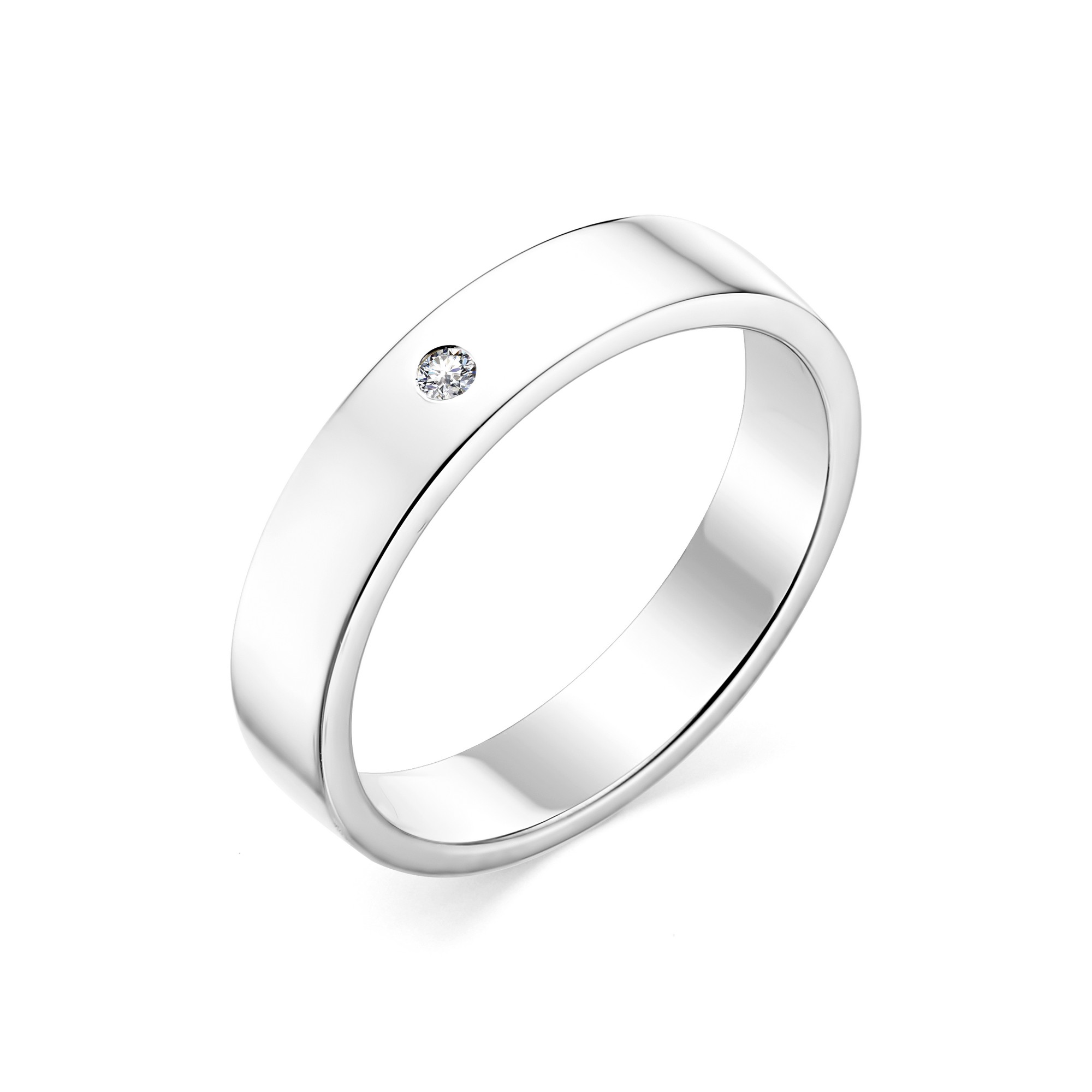 Кольцо женское АЛЬКОР 12336-200 из золота, бриллиант, р. 18