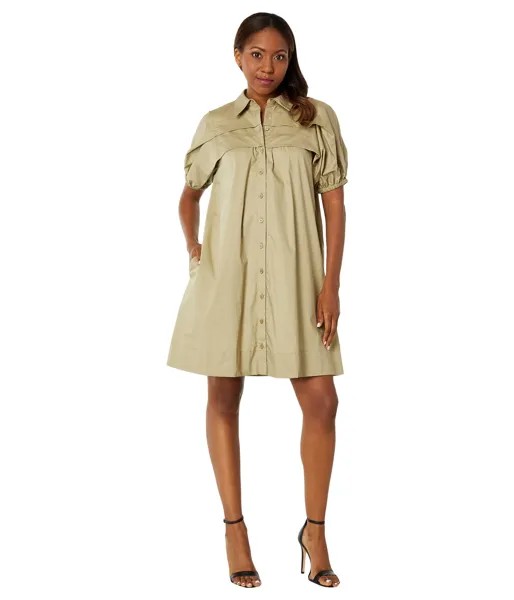 Платье Donna Morgan, Mini Dress with Button-Down Chiffon