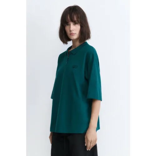 Поло Befree Young, размер L/XL/170, изумрудный