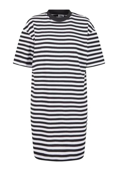 Платье из джерси Striped Urban Classics, белое черное