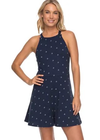 Комбинезон женский, ромпер ROXY Shinyshell J Dress Blue Printed Anchor