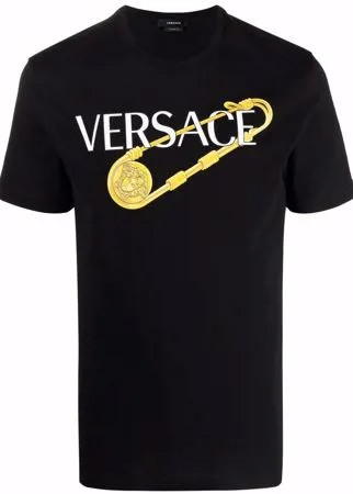 Versace футболка с логотипом Safety Pin