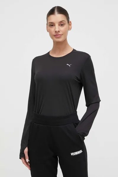 Лонгслив для бега Favorite Puma, черный