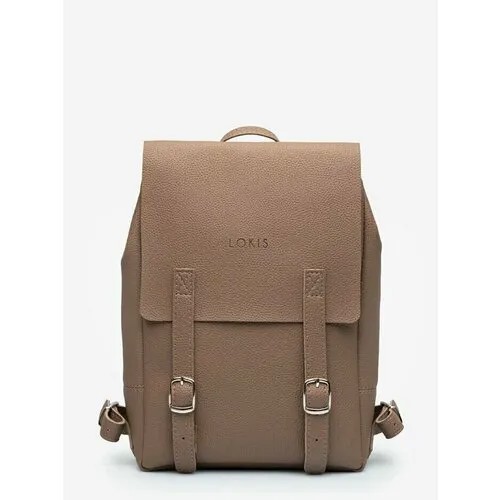 Рюкзак LOKIS, отделение для ноутбука, вмещает А4, внутренний карман, регулируемый ремень, бежевый, коричневый