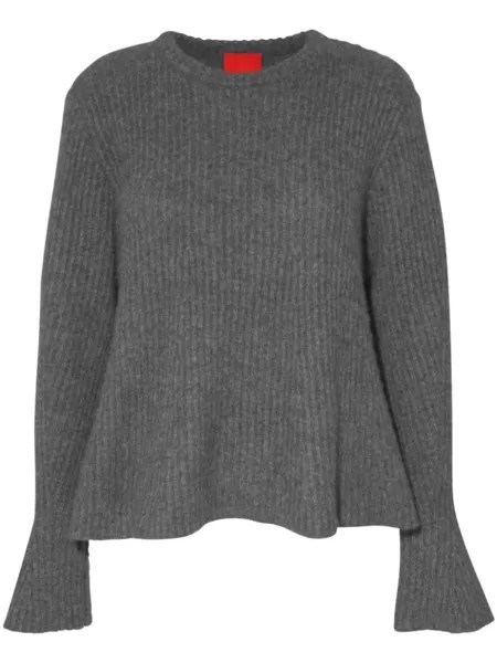 Cashmere In Love расклешенный вязаный джемпер, серый
