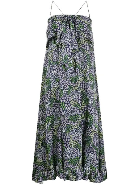 See by Chloé платье с оборками и цветочным принтом