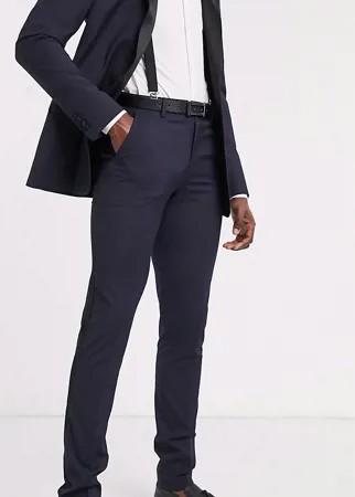Темно-синие брюки скинни под смокинг ASOS DESIGN Tall-Темно-синий