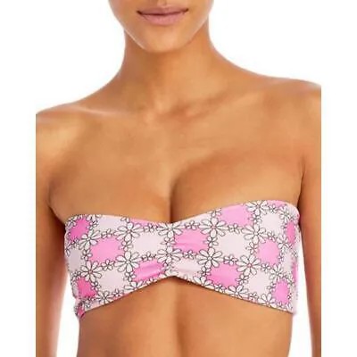 Frankies Bikinis Женский розовый купальник-бандо с цветочным принтом, купальник-бикини L BHFO 8006