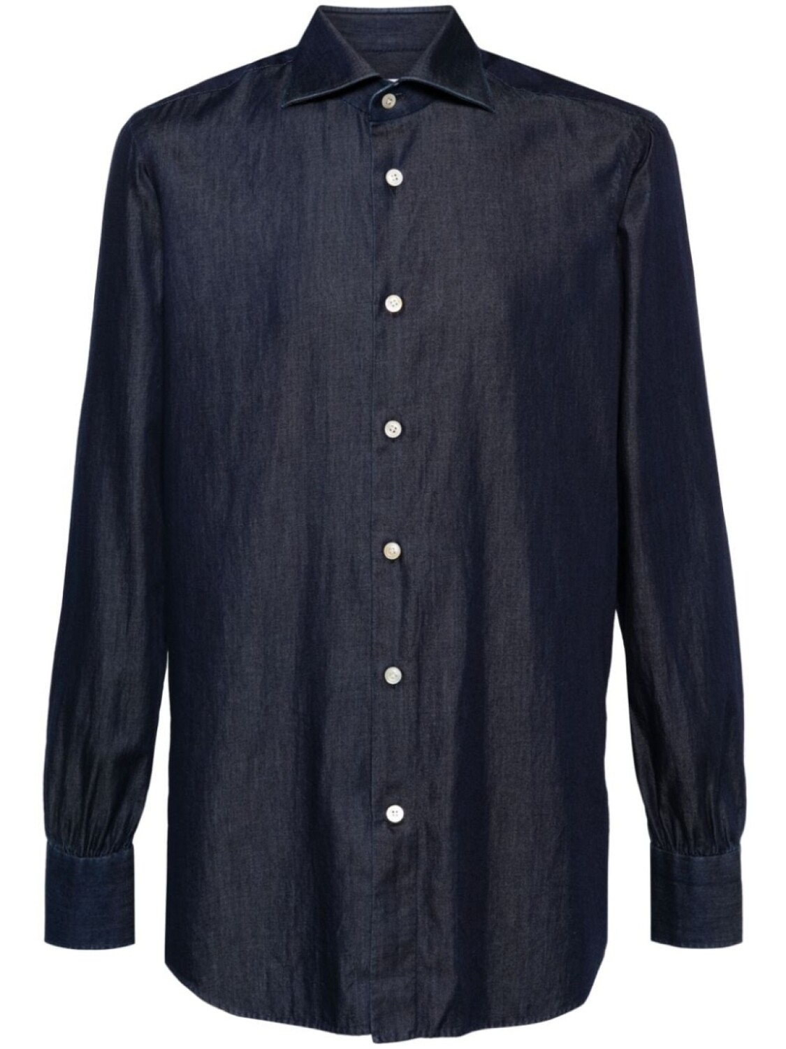 Kiton хлопковая рубашка, синий
