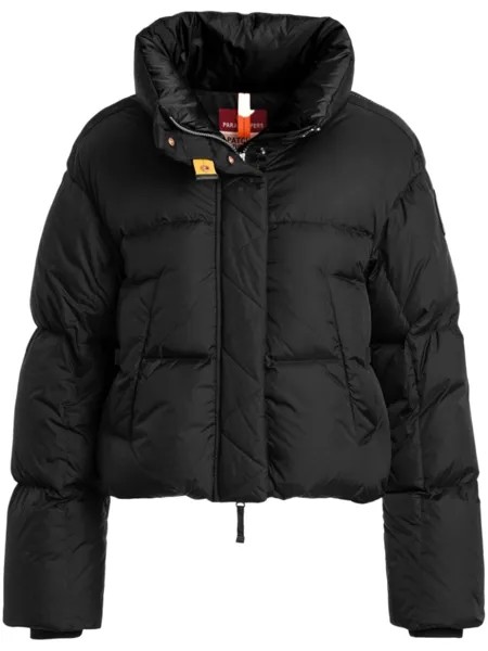 Parajumpers пуховик с нашивкой-логотипом, черный