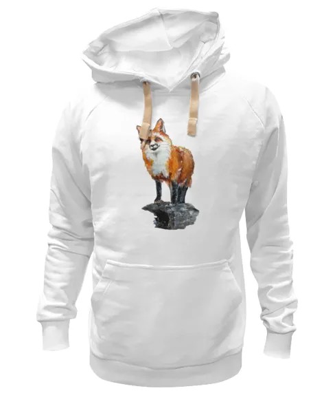 Худи Printio Лисица белое 2XL
