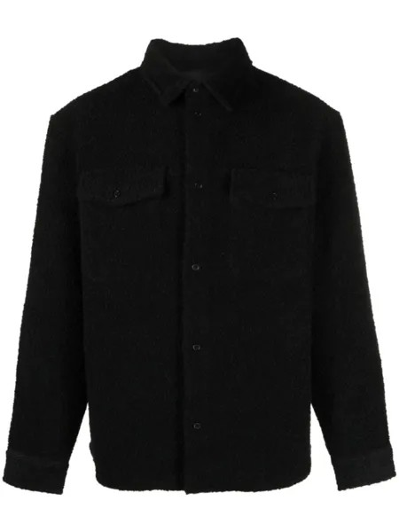 Saint Laurent куртка-рубашка с длинными рукавами, черный