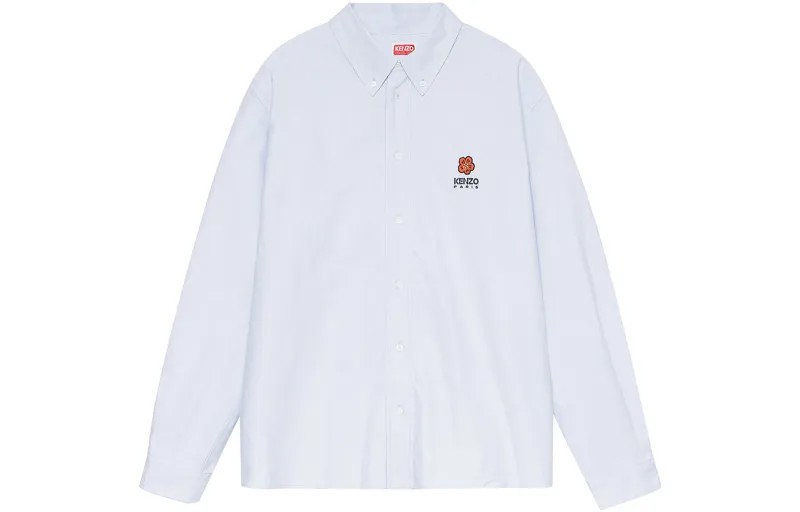 Рубашка унисекс небесно-голубая Kenzo, голубой