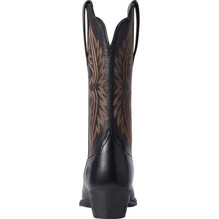 Ботинки Heritage R Toe StretchFit Western Узкие - женские Ariat, цвет Black Deertan